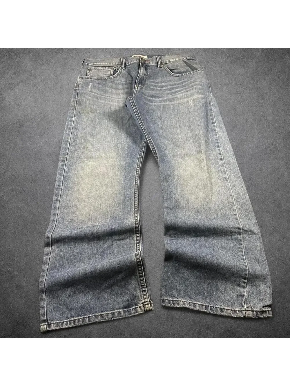 Y2K skater grunge lee relaxed bootcut baggy jeans - 36x29.5!